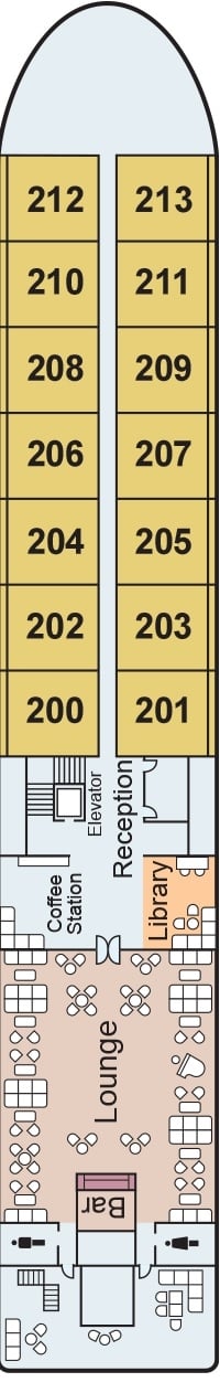Deck plan for Middle Deck