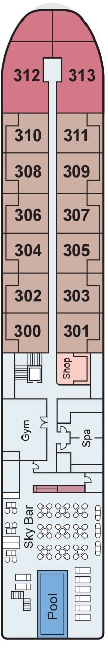 Deck plan for Upper Deck
