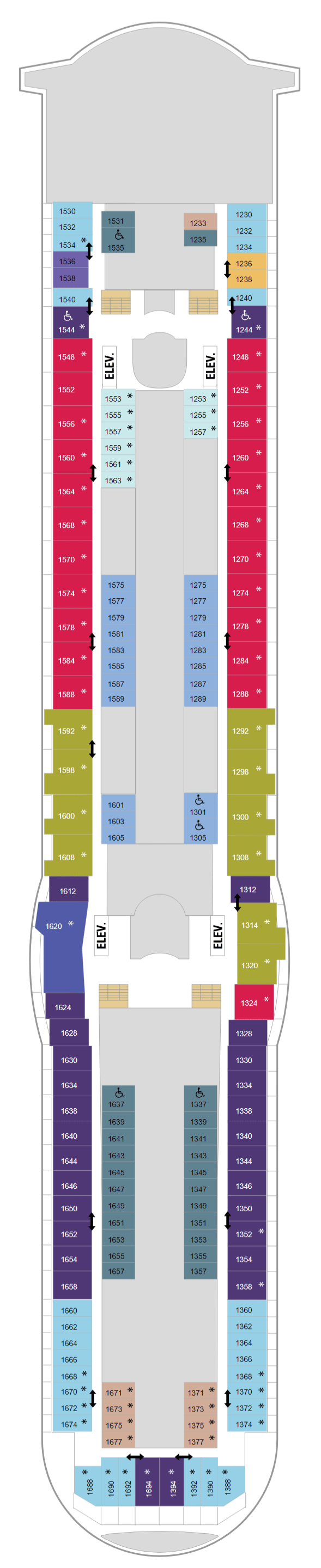 Deck plan for Deck 10