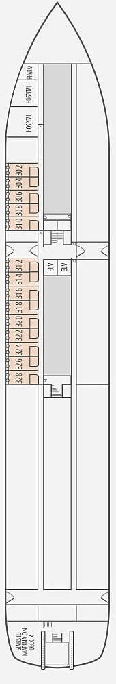Le Paul Gauguin deck plan — Deck 3