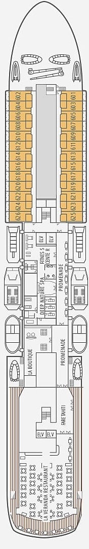 Le Paul Gauguin deck plan — Deck 6