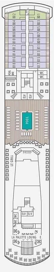 Le Paul Gauguin deck plan — Deck 8