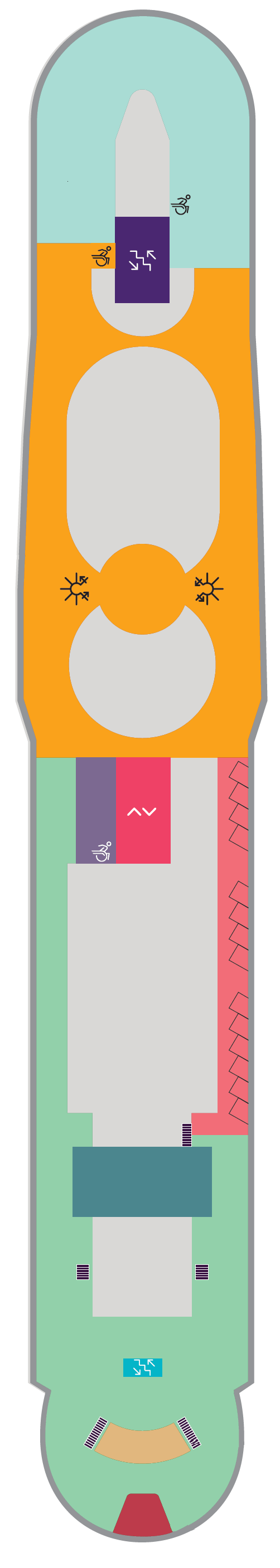 Deck plan for Deck 16