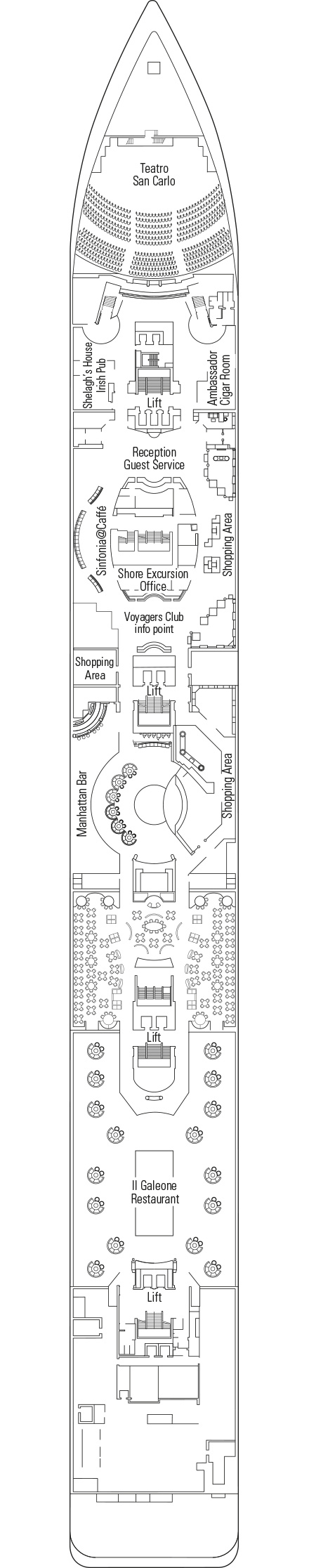 Deck plan for Deck 5 - Beethoven