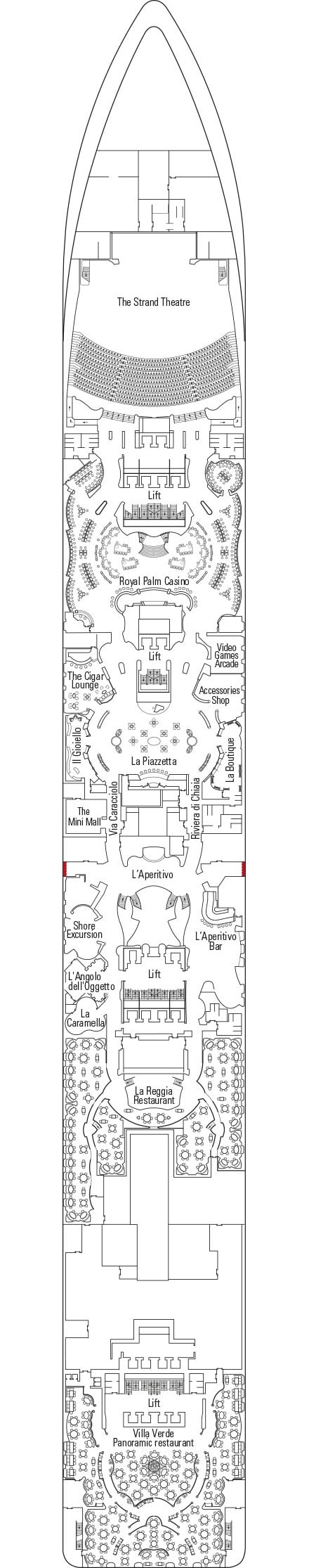 Deck plan for Deck 6 - Modigliani