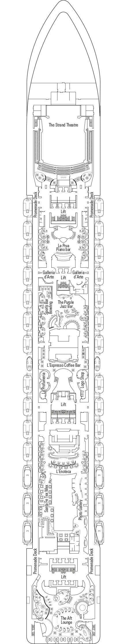 Deck plan for Deck 7 - Tiziano