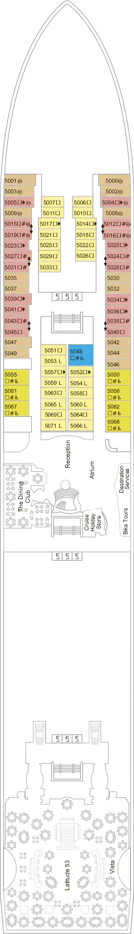 Deck plan for Deck 5