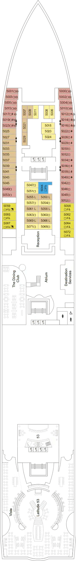 Deck plan for Deck 5