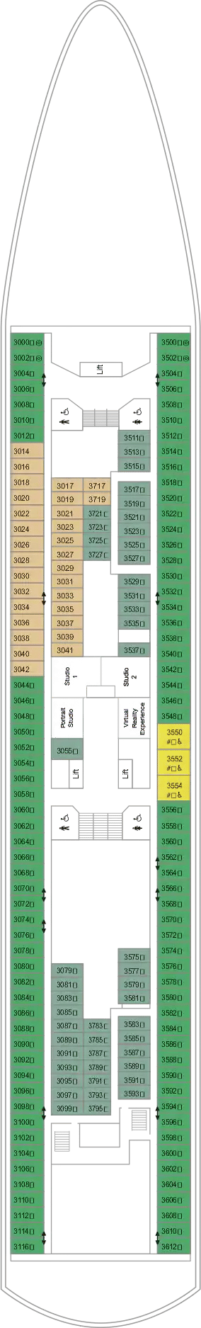 Deck plan for Deck 3