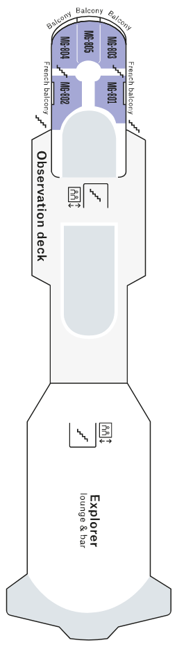Deck plan for Deck 8