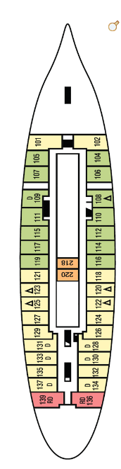 Deck plan for Commodore Deck
