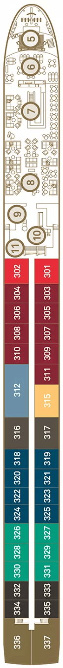 Deck plan for Diamond Deck