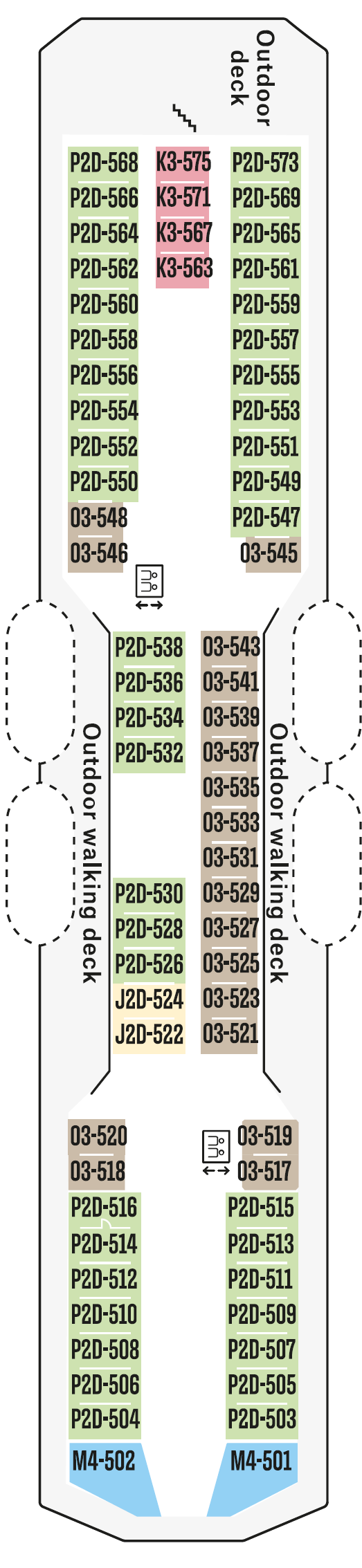 Deck plan for Deck 5