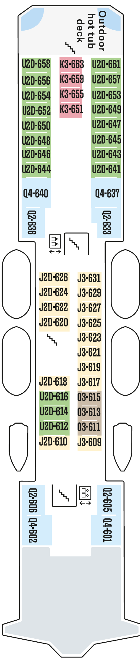 Deck plan for Deck 6