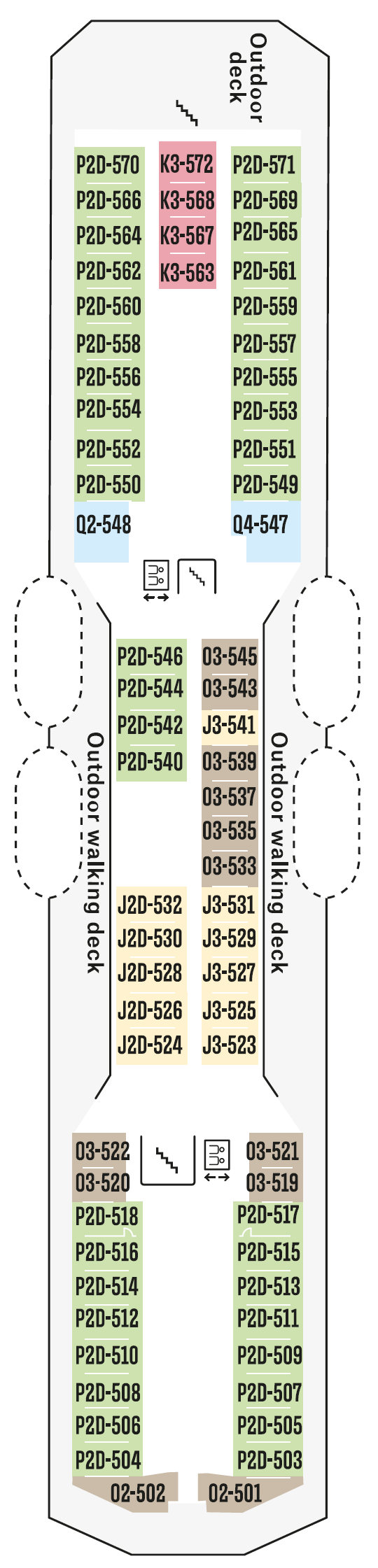 Deck plan for Deck 5