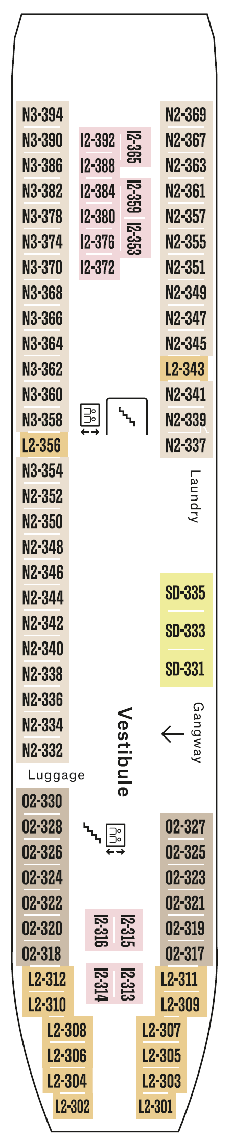 Deck plan for Deck 3