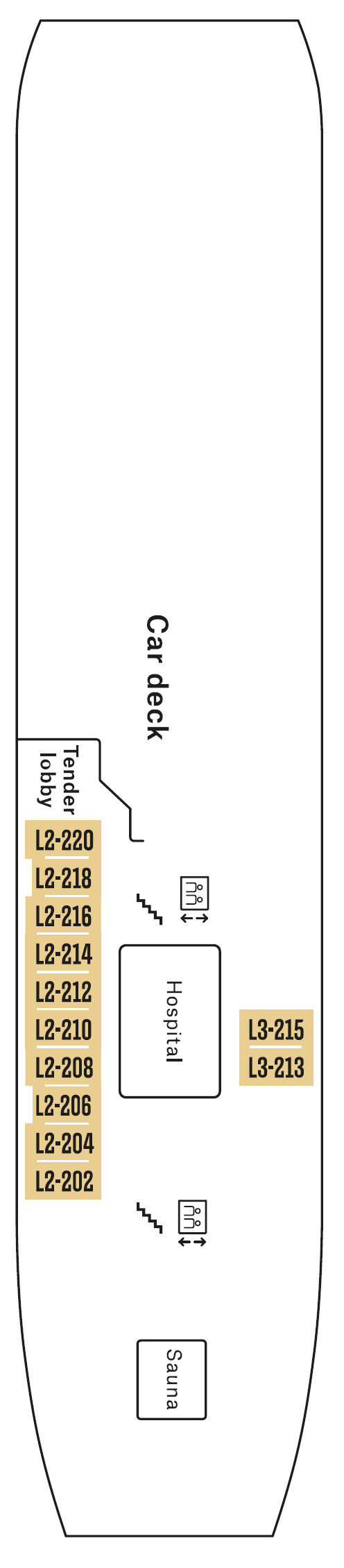 Deck plan for Deck 2