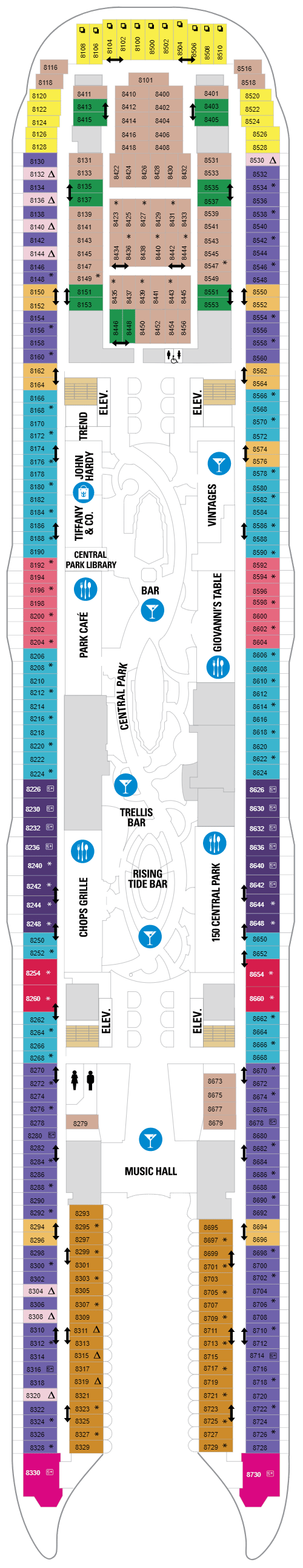 Deck plan for Deck 08