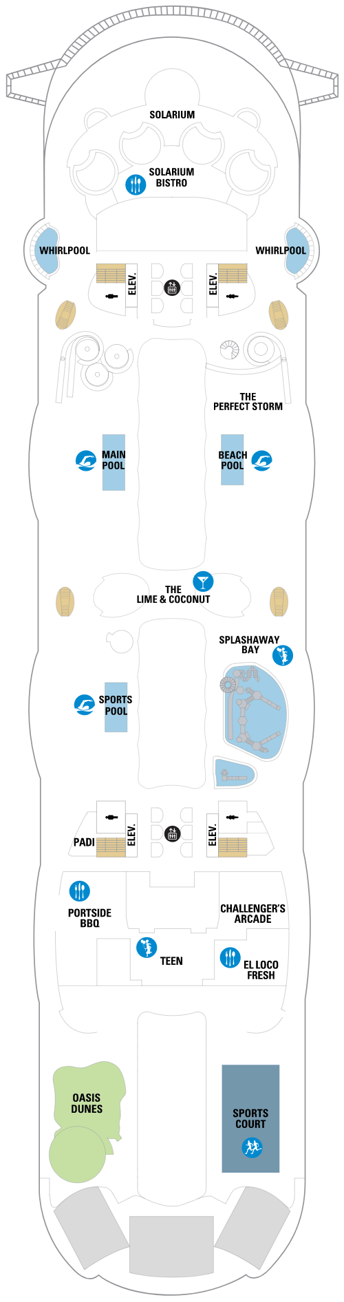 Deck plan for Deck 15