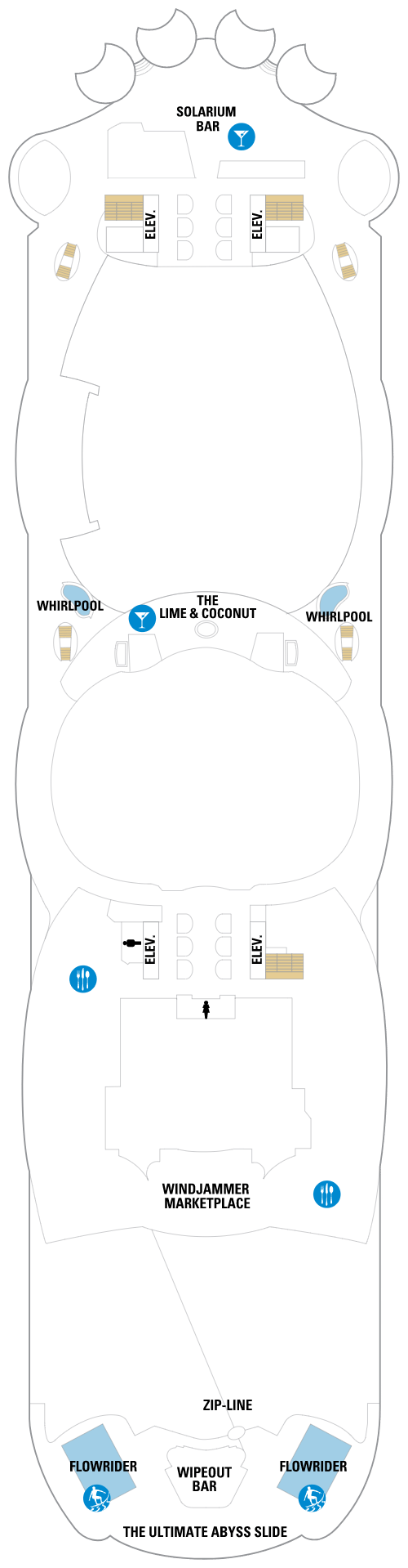 Deck plan for Deck 16