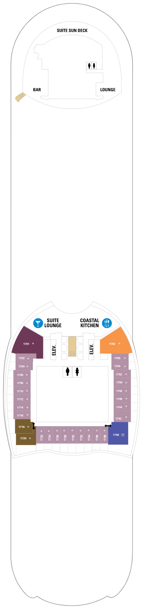 Deck plan for Deck 17