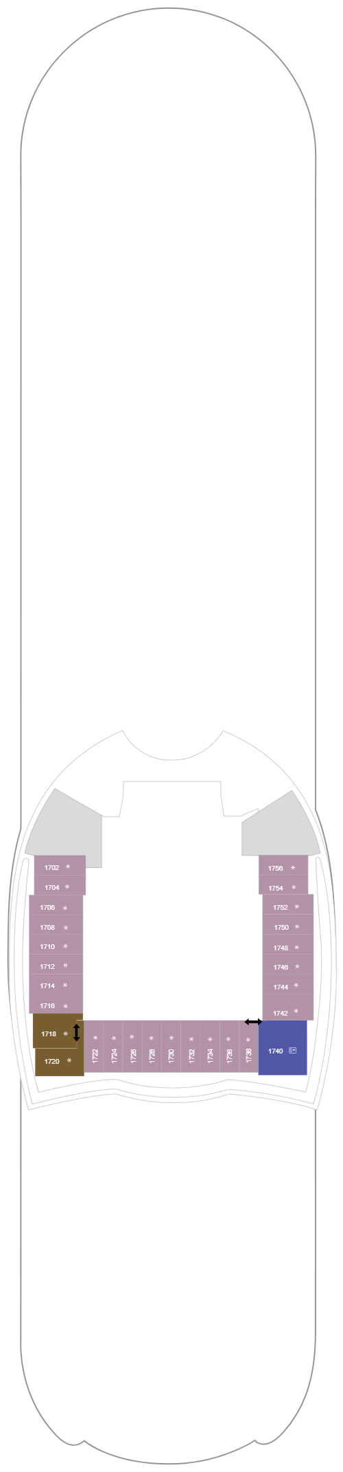 Deck plan for Deck 18