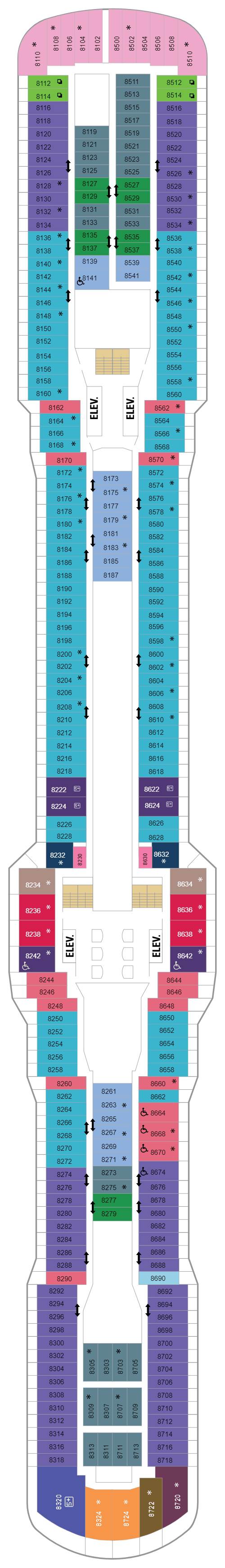 Deck plan for Deck 08
