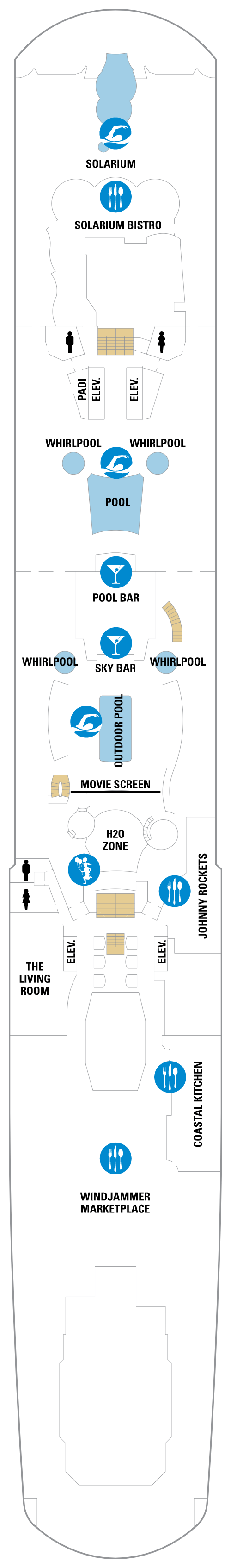 Deck plan for Deck 14