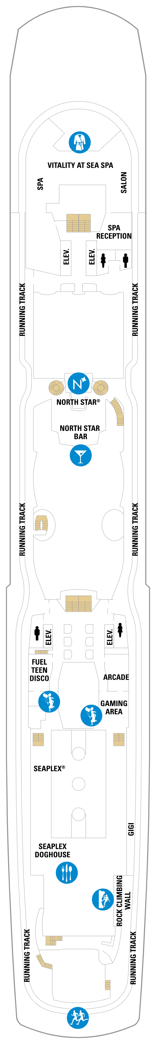 Deck plan for Deck 15