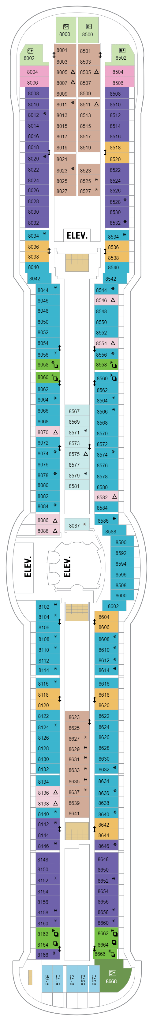 Deck plan for Deck 08
