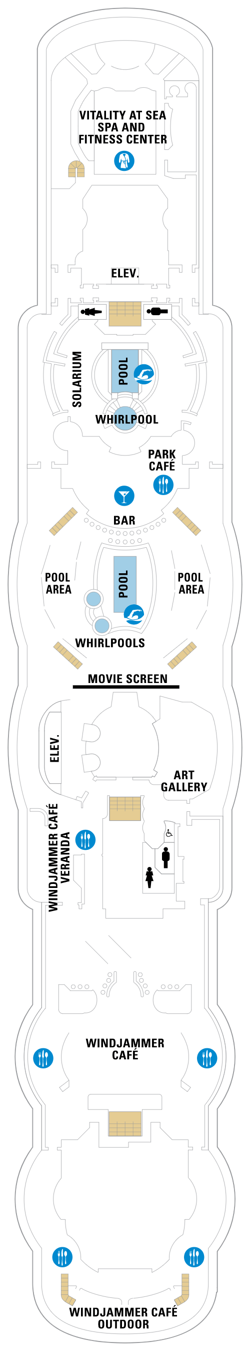 Deck plan for Deck 11