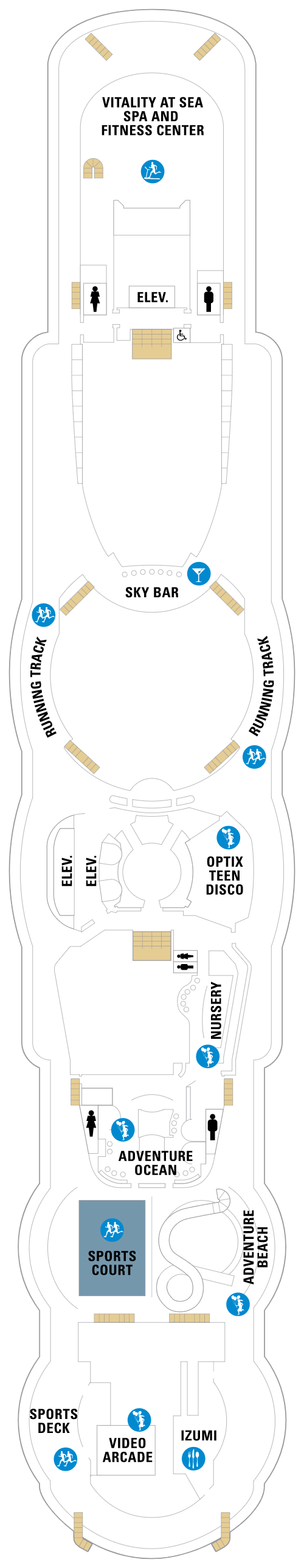 Deck plan for Deck 12