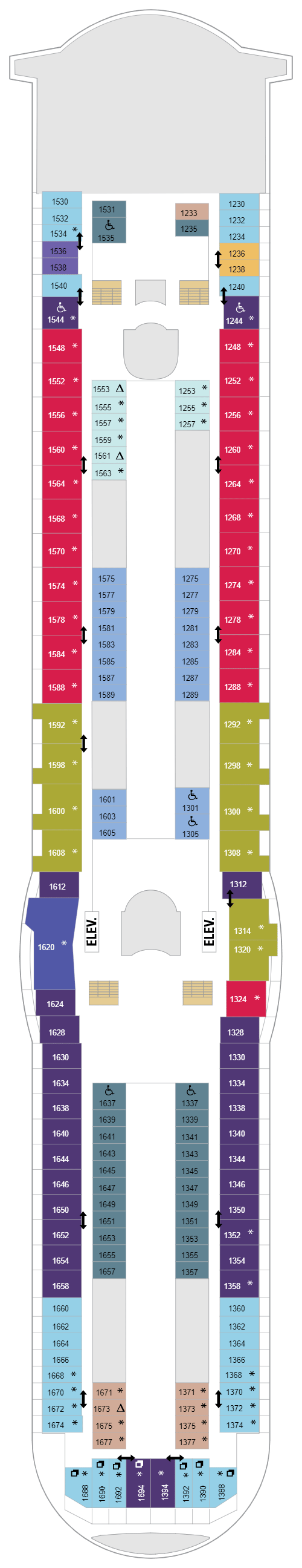 Deck plan for Deck 10