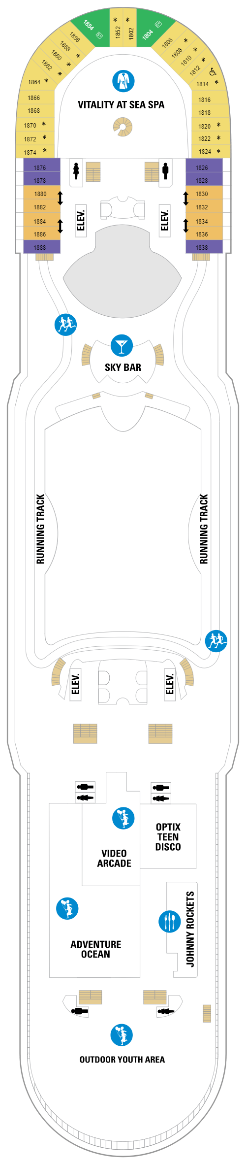 Deck plan for Deck 12