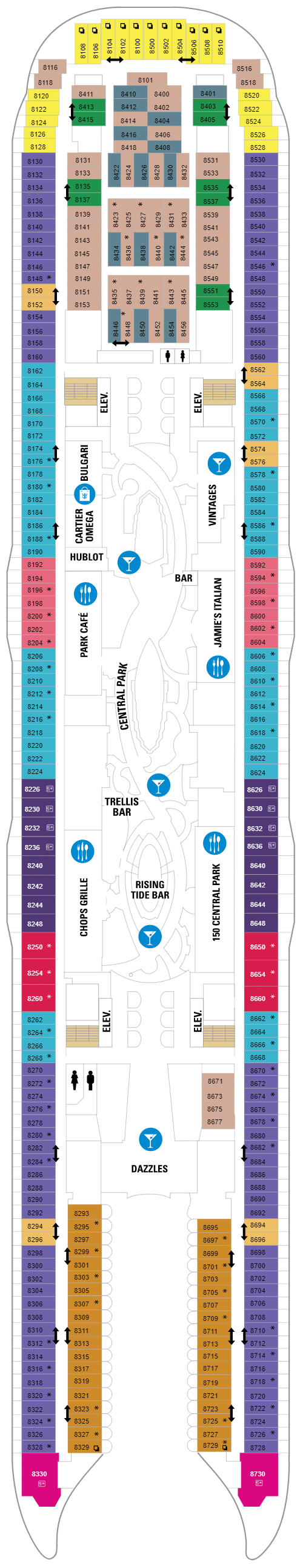 Deck plan for Deck 08