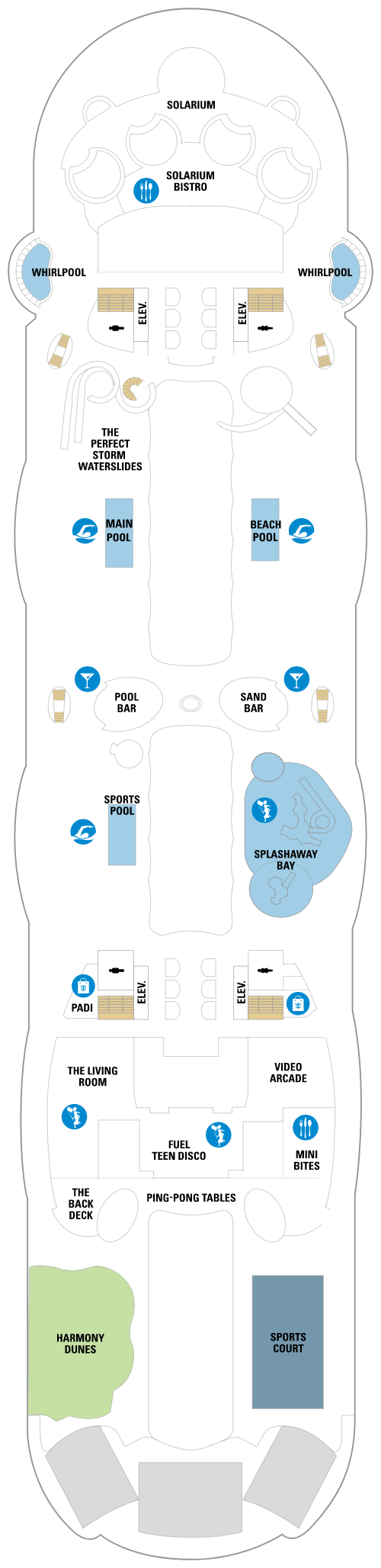Deck plan for Deck 15