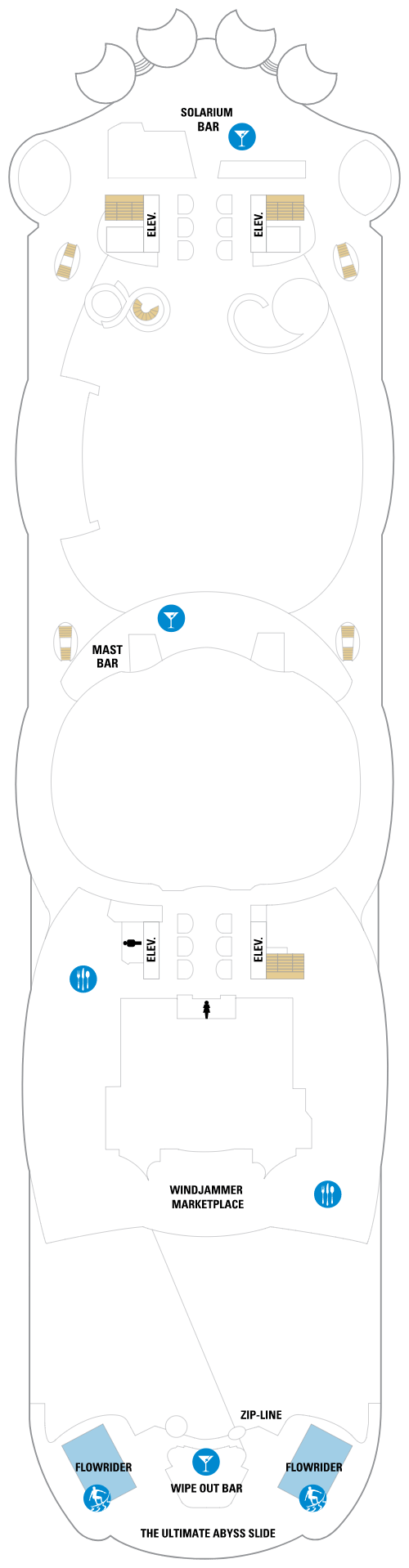 Deck plan for Deck 16