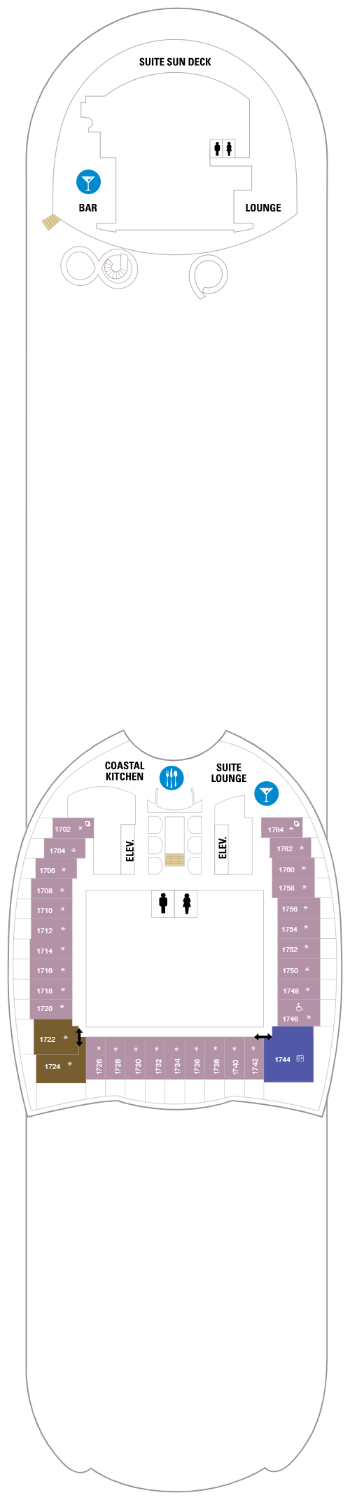 Deck plan for Deck 17