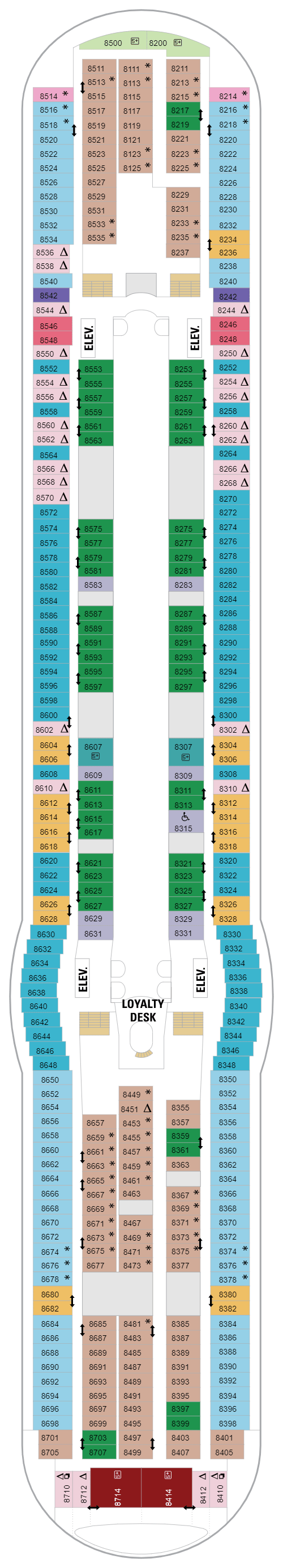 Deck plan for Deck 08