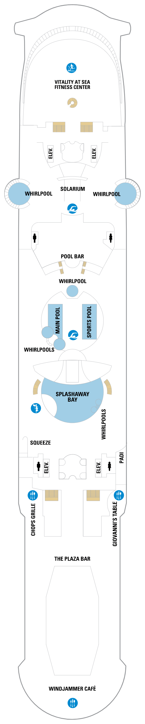 Deck plan for Deck 11