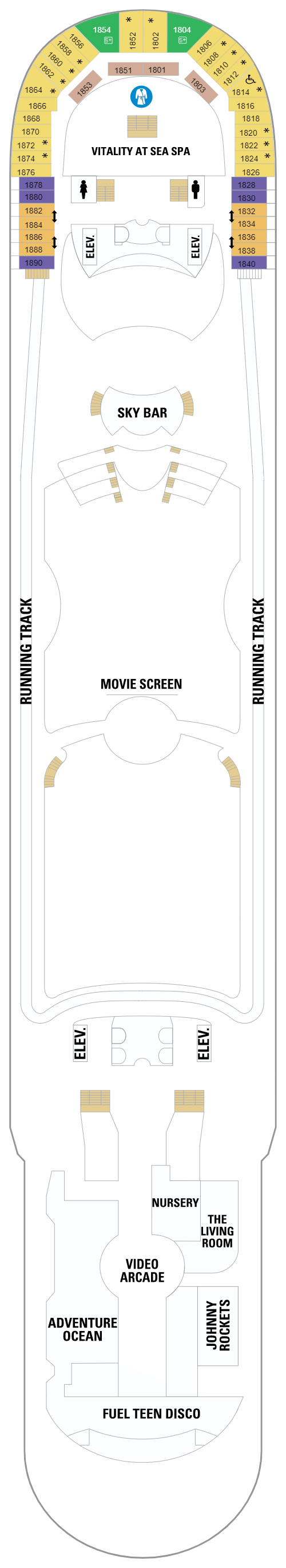 Deck plan for Deck 12