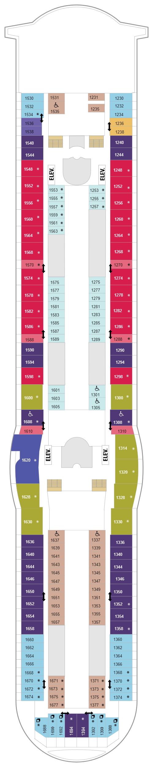 Deck plan for Deck 10