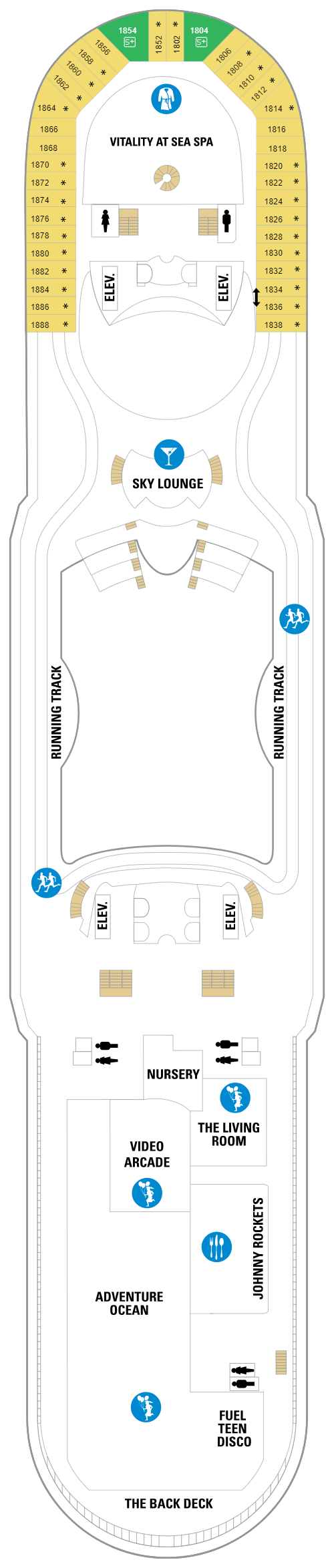 Deck plan for Deck 12