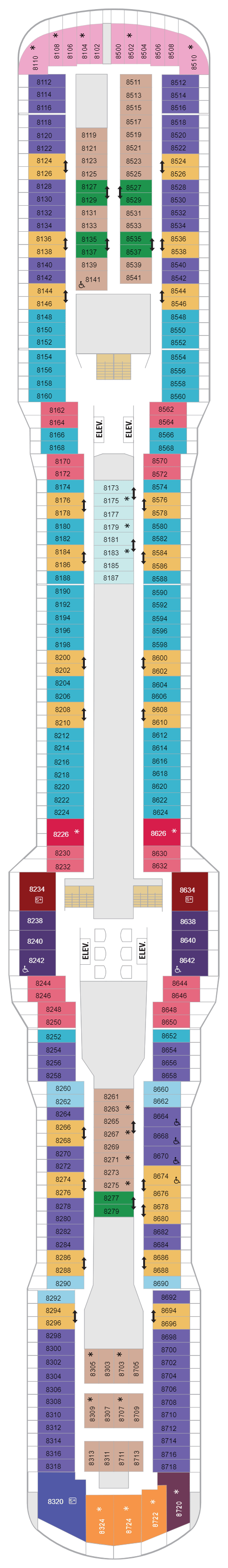 Deck plan for Deck 08