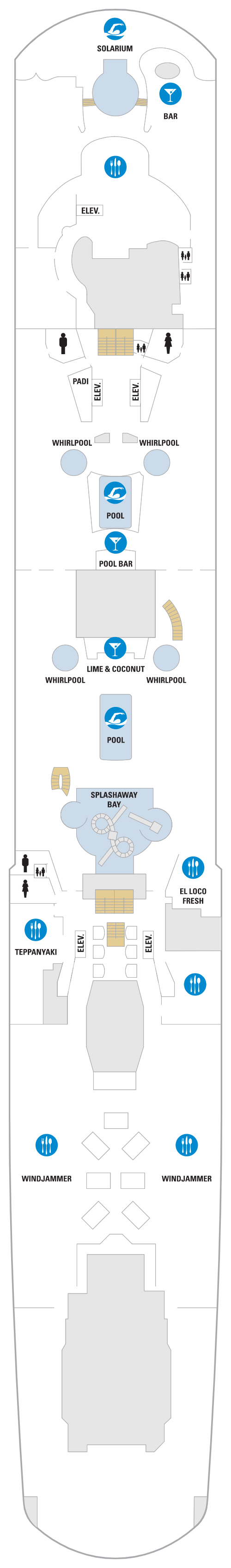 Deck plan for Deck 14