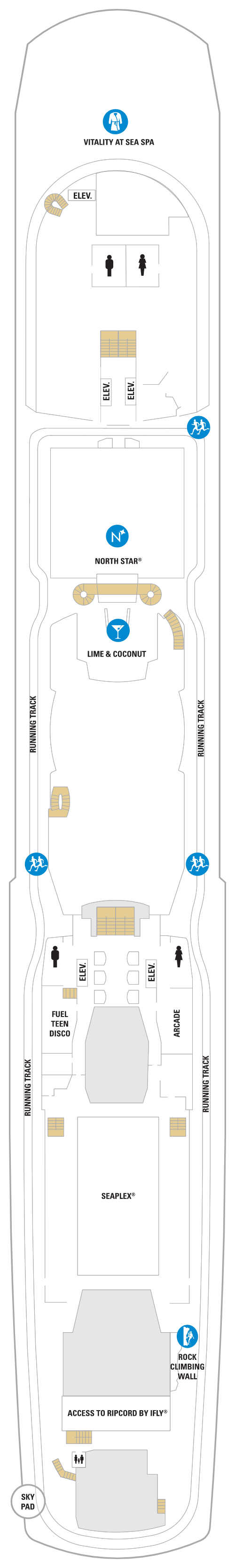 Deck plan for Deck 15