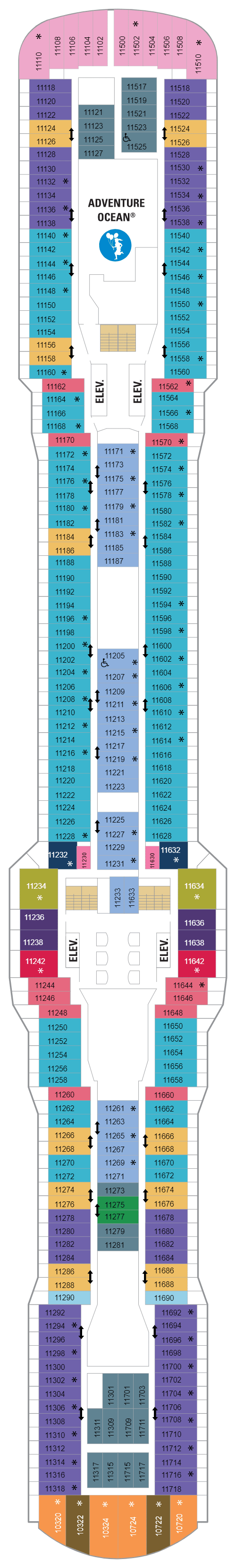 Deck plan for Deck 11