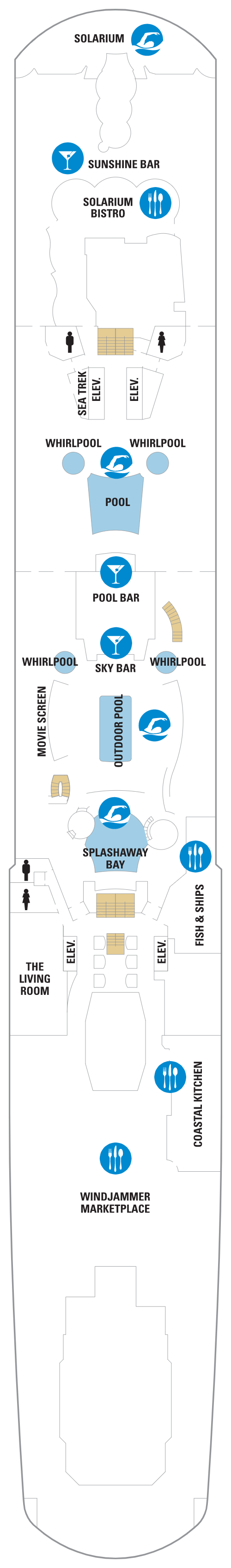 Deck plan for Deck 14