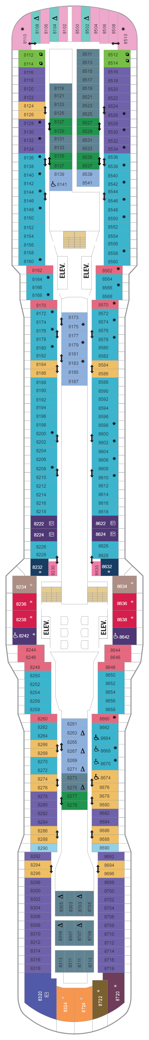 Deck plan for Deck 08