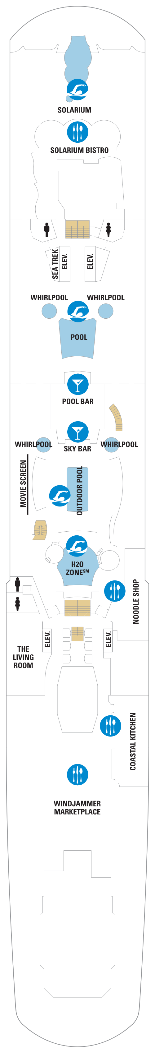 Deck plan for Deck 14
